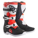 Alpinestars Youth Tech 3S Boots Black/White/Flo Red