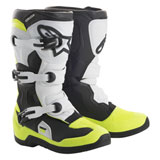 Alpinestars Youth Tech 3S Boots Black/White/Flo Yellow