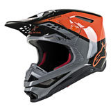 Alpinestars Supertech M8 Triple MIPS Helmet Orange/Grey/Black