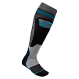 Alpinestars MX Plus-1 Socks Black/Cyan