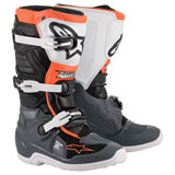 Alpinestars Youth Tech 7S Boots Black/Grey/White/Fluo Orange