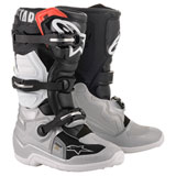 Alpinestars Youth Tech 7S Boots Black/Silver/White/Gold