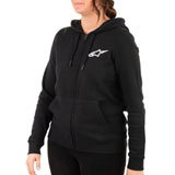 Alpinestars Women's Ageless Chest Zip-Up Hooded Sweatshirt Black/White