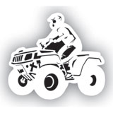 Attack Graphics Rider Decals 4x4 ATV White