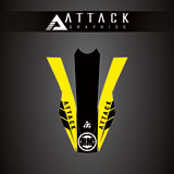 Attack Graphics Renegade Front Fender Decal Yellow