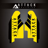 Attack Graphics Renegade Lower Fork Guard Decal Yellow