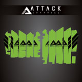Attack Graphics Renegade Radiator Louver Decals Green