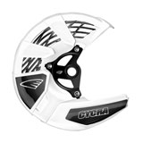 Cycra Tri-Flow Front Disc Cover with Mounting Kit White