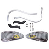 Cycra Probend Alloy Handguard Bars with P3 Carbon Hybrid Shields White