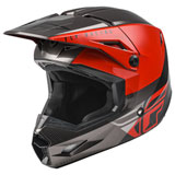 Fly Racing Youth Kinetic Straight Edge Helmet Red/Black/Grey