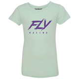 Fly Racing Girl's Youth Edge T-Shirt Light Green
