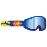 FMF PowerCore Goggle Flame Navy Frame/Blue Mirror Lens