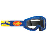 FMF PowerCore Goggle Flame Navy Frame/Clear Lens