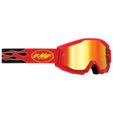 FMF Youth PowerCore Goggle Flame Red Frame/Red Mirror Lens
