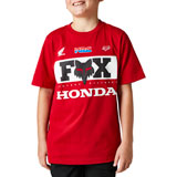 Fox Racing Youth Honda T-Shirt Flame Red