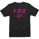Fox Racing Youth Legacy Moth T-Shirt Black/Pink