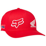 Fox Racing X Honda Flexfit Hat 2023 Flame Red