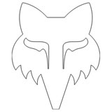 Fox Racing Fox Head Die Cut Vinyl Sticker White