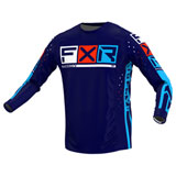 FXR Racing Podium Pro LE Jersey Navy/Cyan/Red