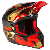Klim F3 Carbon Helmet Raid Fiery Red/Gold