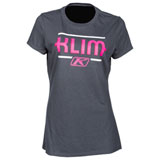 Klim Women's Kute Corp T-Shirt Charcoal/Knockout Pink