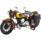 New Ray Die-Cast Indian Sport Scout 1934 Motorcycle Toy Replica Yellow