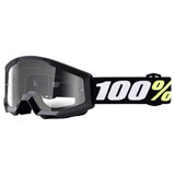 100% Strata Mini PeeWee Goggle Black Frame/Clear Lens