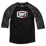 100% Stripes 3/4 Sleeve Tech T-Shirt Black