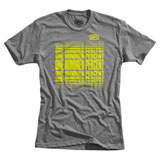100% Slot T-Shirt Heather Grey/Flo Yellow