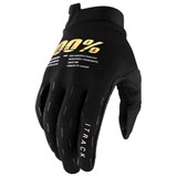 100% iTRACK Gloves Black