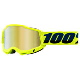 100% Accuri 2 Goggle Fluo Yellow Frame/Gold Mirror Lens