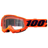 100% Accuri 2 Goggle Neon Orange Frame/Clear Lens