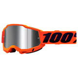 100% Accuri 2 Goggle Neon Orange Frame/Silver Mirror Lens