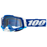 100% Racecraft 2 Goggle Blue Frame/Clear Lens