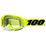 100% Racecraft 2 Goggle Fluo Yellow Frame/Clear Lens