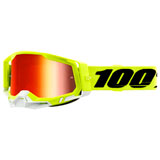 100% Racecraft 2 Goggle Fluo Yellow Frame/Red Mirror Lens