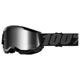 100% Youth Strata 2 Goggle Black Frame/Silver Mirror Lens