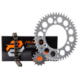 Primary Drive Alloy Kit & X-Ring Chain Silver Rear Sprocket