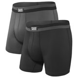 SAXX Sport Mesh Boxer Briefs - 2 Pack Black/Graphite