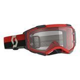 Scott Fury Goggle Red-Black Frame/Clear Lens