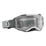Scott Fury Goggle White-Grey Frame/Clear Lens