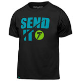 Seven Youth Send It T-Shirt Black/Cyan