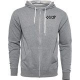 Thor Checkers Zip-Up Hooded Sweatshirt Grey