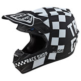 Troy Lee Youth SE4 Checker MIPS Helmet Black/White
