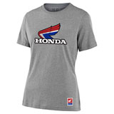 Troy Lee Women's Honda Retro Victory Wing T-Shirt Athletic Heather