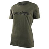 Troy Lee Women's Signature T-Shirt Military Green