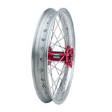 Tusk Impact Complete Wheel - Rear Silver Rim/Silver Spoke/Red Hub
