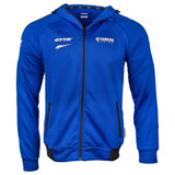 Yamaha Paddock Essentials Pulse Stripe Zip-Up Hooded Sweatshirt Blue