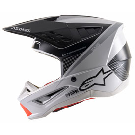 Alpinestars Supertech M5 Rayon Helmet Medium Light Grey/Black/Silver