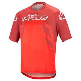 Alpinestars Racer v2 MTB Short-Sleeve Jersey Medium Burgundy/Bright Red/White